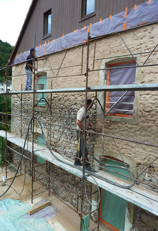 barbaux batiment facade enduit parement enduit traditionnel chaux aerienne
