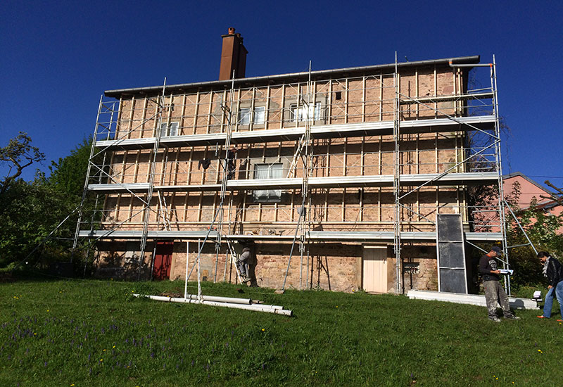 barbaux batiment isolation exterieure enduit hygrothermique chaux chanvre tradical