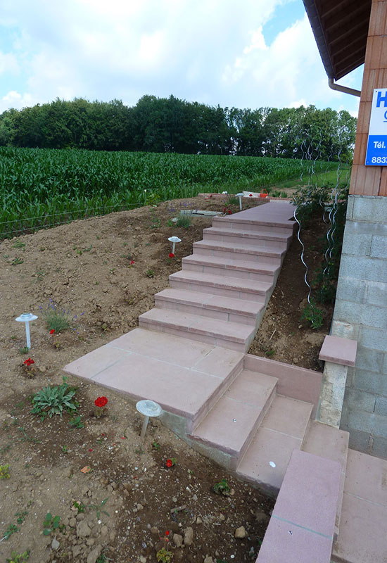 barbaux batiment maconnerie paysagère escalier extérieur