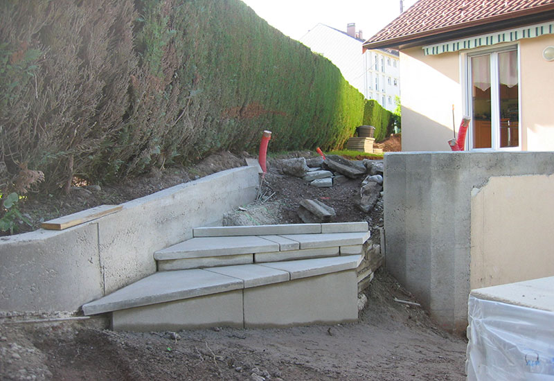 barbaux batiment maconnerie paysagère escalier extérieur
