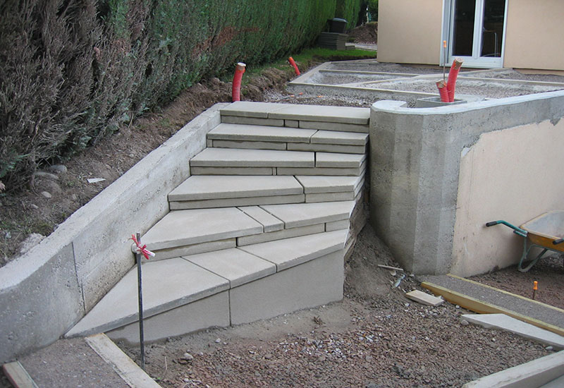 escalier exterieur sur plot