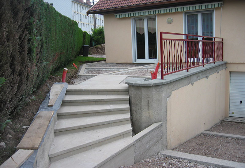 barbaux batiment maconnerie paysagère escalier extérieur