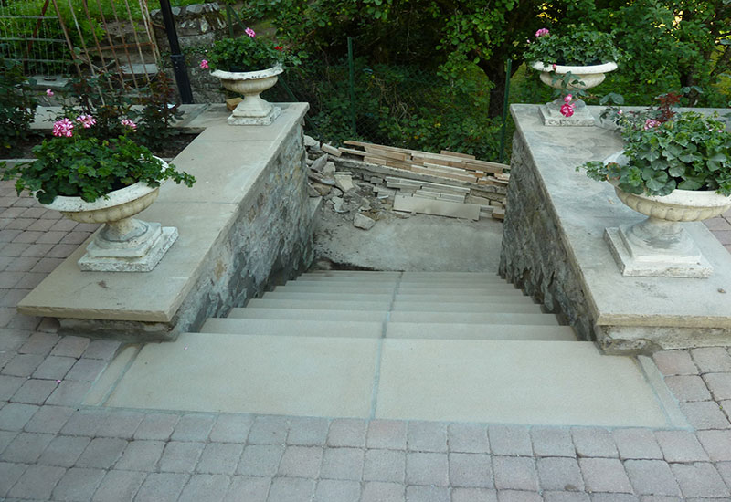 barbaux batiment maconnerie paysagère escalier extérieur
