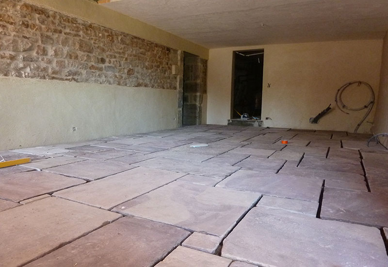 barbaux batiment renovation pavés ferme plancher chauffant