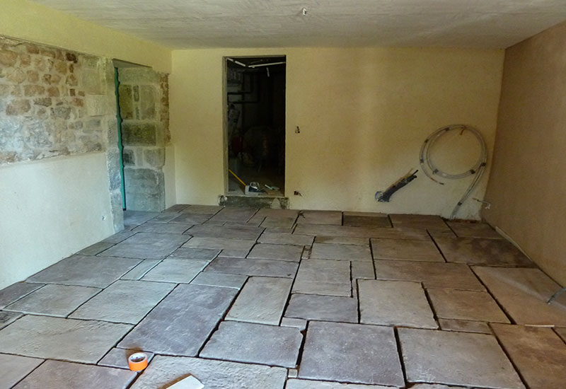 barbaux batiment renovation pavés ferme plancher chauffant